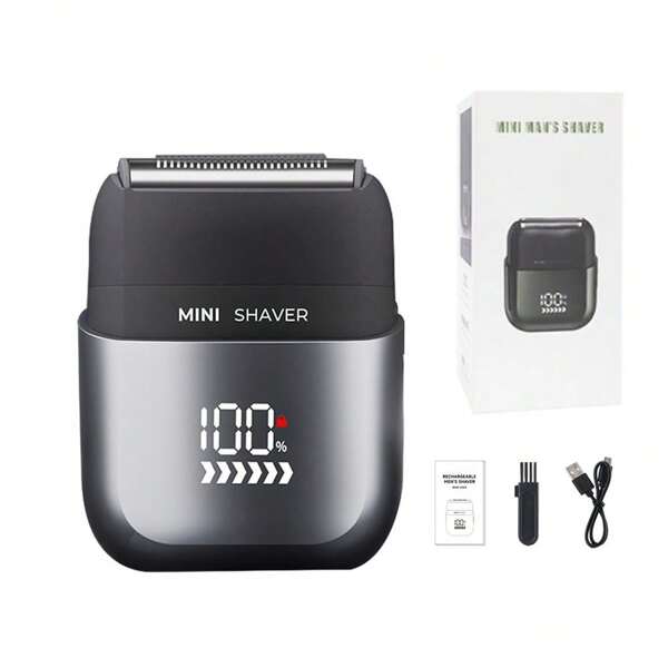 Reciprocating 3 Blade Mini Electric Waterproof Rechargeable Shaver, Men's Portable Travel Electric Razor