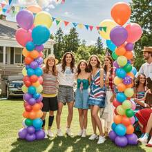 2 Sets Metal Telescopic Balloon Column Stand Kit - 6.8ft Height Adjustable Party Pillar For Birthday, Wedding, Christmas, Graduation Decorations - Multicolor - View 7