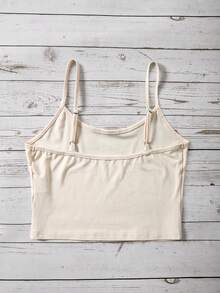 2pcs Women Shirt And Tank Top Set, Fashion Versatile Elegant Casual Loose Fit - 杏色 - 查看 5