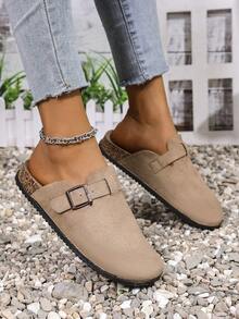 1 Pair Women's Comfortable And Versatile Classic Flats - Khaki - View 3