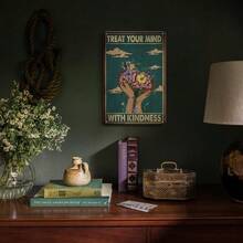 Vintage Thick Metal Tin Sign-Treat Your Mind With Kindness Sign 55QQ - 自愛不是自私,而是很重要 - 查看 11