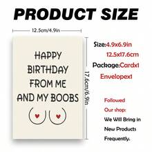 1 张趣味生日贺卡，适合男士 - 丈夫、男朋友和他 - 带信封 - 男士生日礼物和装饰