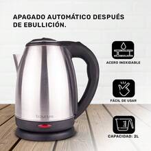 Hervidor de agua Caronte 2 litros Acero inoxidable base removible funcional