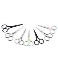 Tijeras de belleza profesionales de acero inoxidable finas, rectas y puntiagudas para el cuidado personal, eliminación del vello facial y recorte de orejas, nariz y cejas