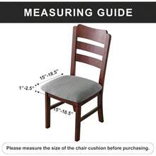 Seat Covers For Dining Room Chair Seat Slipcovers Kitchen Chair Covers (Beige, 4 Pcs) - 防水灰 - 查看 4