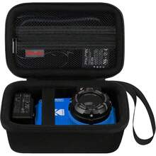 Elonbo Carrying PIXPRO WPZ2 Rugged Waterproof Digital Camera, Shockproof WiFi 4K Video Digital Camera Storage Cover Bag, Mesh Pocket Fits Battery Card. Black - PU Blue - View 8