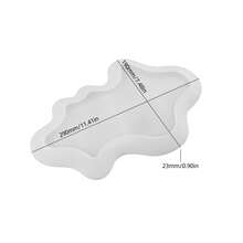 Silicone Mold For DIY Crafts, Large Asymmetrical Wavy Tray Design Mold Suitable For Epoxy Resin, Plaster, Cement And Silicone Molds, DIY Craft Tool Wavy Design Durable Silicone Mold, Clay Mold - White - View 2