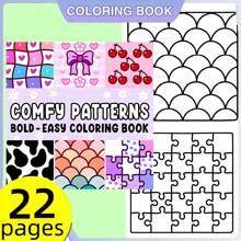 Komfortable Muster: Coco Malbuch für Erwachsene und Kinder, kräftig und einfach, schlichte und große Designs zum Entspannen mit wunderschönen, gemütlichen Mustern und Mandalas (Kräftig & Einfach Zum Ausmalen), Malbuch, Schulbedarf, Rückkehr zur Schule