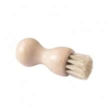 1pc Men's Mustache Brush, Home Beard Brush, Foam Cleaning Brush For Shoes, Details, Keyboards, Corners, Mini Chess Piece Shaped Beechwood Bristle Brush, Gourd Brush, Dual Color Available, Oil & Polish, Multi-Functional Shoe Brush