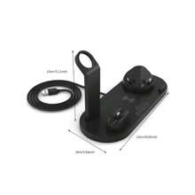 Cargador inalámbrico para teléfono y auriculares, compatible con carga rápida para iPhone 16, 15, 14, 13, 12, S24, , y base de carga compatible con Apple Watch, adecuado para oficina, dormitorio y hogar