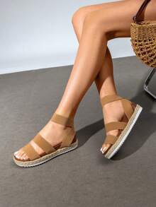 女士厚底鞋和坡跟凉鞋 - 駝色 - 查看 10