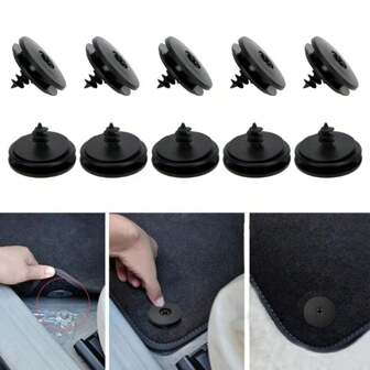 10 stuks universele auto vloermat clips, houders, grepen, tapijtbevestigingsklemmen, gespen, antislipbevestigingsklemmen