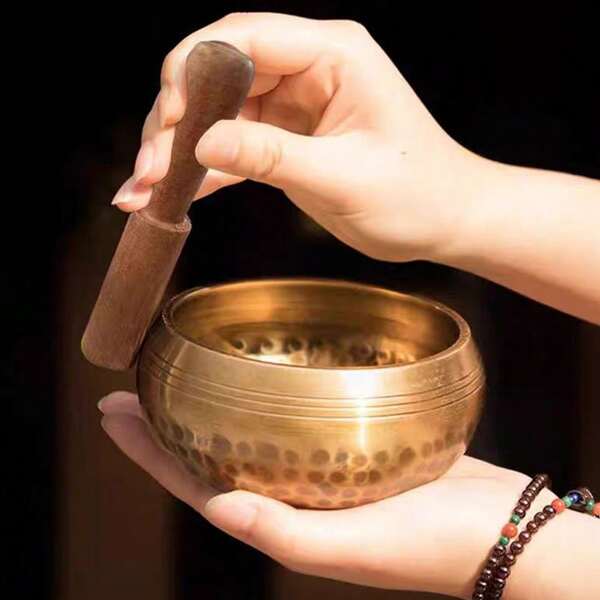 Cuenco tibetano nepalí para yoga, meditación, cantos budistas