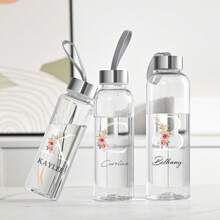 1pc Customized Water Bottle With Letters & Name, Minimalist Stainless Steel Lid & Plastic Cup, Multiple Capacities 300/400/500ml, Portable Outdoor Leak-Proof Sports Tumbler, Made Of AS Material, Unisex Design, Cold Juice/Coffee Cup, Personalized Graduation/Birthday/Holiday Gift,Multi-Functional, Ornamental,Reusable,Exquisite,Stylish,High-Quality,Colorful,Modern,Custom,Personalized,Unique,Ideal Gifts For Him,Ideal Gifts For Her,Boyfriend,Dad,Girlfriend,Mom,Family,Friends,Tea Room,Home,Garden,Office,For Anniversaries,For Valentine's Day,For Mother's Day,For Birthdays,For Father's Day,For Graduation,For Weddings,For Housewarming