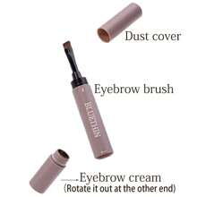 1pc Dual-Ended Eyebrow Pencil With Brush, Waterproof And Sweat-Proof, Smudge-Proof And Transfer-Proof