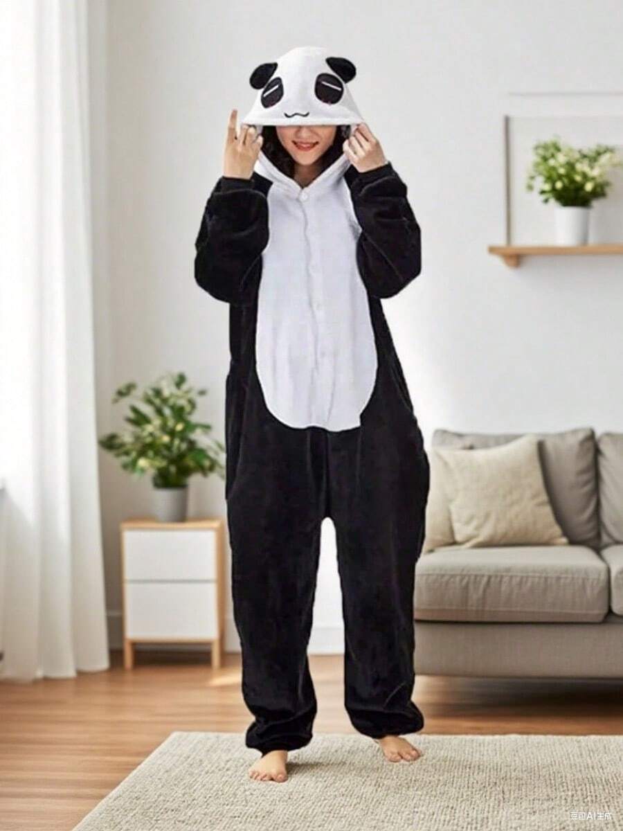 Women Lounge Jumpsuits - Panda - View 1