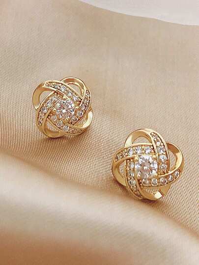 1pc Fashionable & Delicate Geometric Design Earrings, Minimalist & Elegant Earrings Suitable As Gifts For Teenagers, Double-Sided Printed Wooden Teardrop Dangle Earrings For Women's Daily Wear