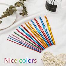 EDCUEBE7 2.0-10.0 Aluminum Alloy Crochet Hooks 14pcs/Set, Colorful Ergonomic Crochet Needles For Arthritis, Knitting, Yarn Crafting (Random Colors) - Multicolor - View 5