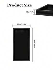 2pcs Modern 7.9-Inch Black Bathroom Silicone Tray, Flexible Rectangular Soap Dish For Bathroom & Kitchen Countertop, Stylish Vanity Tray Organizer - Modern Black - Black - View 12