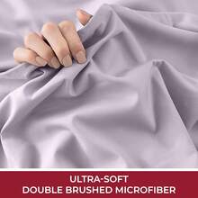 Mellanni King Fitted Sheet - Iconic Bedding Sheets With Up To 16 Inch Deep Pocket - Soft & Cooling - Fade & Stain Resistant - 1 PC (King, Light Blue) - 1335 薰衣草 - 查看 6