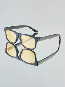 1 件男士时尚眼镜，全新酷炫独特 Y2K 音乐节嬉皮嘻哈风格街拍装饰礼物，适合旅行、VLOG、户外、骑行、舞台表演、派对