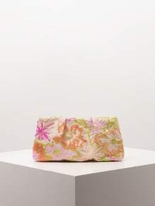 花卉包、亮片包、新娘派对女士手拿包、舞会包、舞会配饰、优雅女士包、婚礼用品、随机图案闪亮舞会钱包