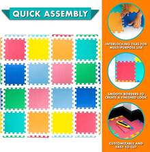 ProsourceFit Tapete de Ejercicio, Baldosas de Espuma EVA Encajables, Piso Protector y Amortiguador para Equipos de Gimnasio, Ejercicio y Área de Juego - Surtido - 16 fichas - Ver 7