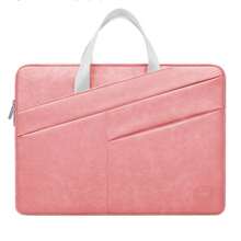 Premium Faux Leather Laptop Sleeve - Durable, Full-Open Design For 13-14 Inch Devices - Ideal For Daily Office Use, Exquisite, Laptop Bag Back To School