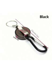 多功能徽章卷轴伸缩钥匙扣、滑雪通行证身份证夹钥匙扣钥匙链钢丝绳、身份证挂绳钥匙扣、姓名标签卡夹、卷轴后坐力带钥匙扣、便携式防盗伸缩钥匙扣、钢丝绳防丢扣，适用于户外徒步、露营、登山，