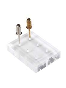 6 孔亚克力美甲钻头支架展示架底座，美甲用品，美甲工具，美甲工具，返校，指甲，按压指甲用美甲工具