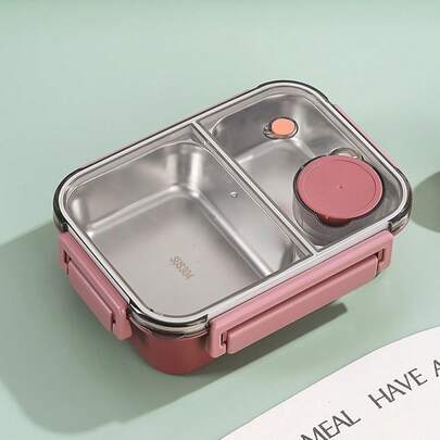 Fiambrera de acero inoxidable para hombres/mujeres, fiambreras con vajilla, recipiente para alimentos de 850ML para picnic, trabajo, exteriores