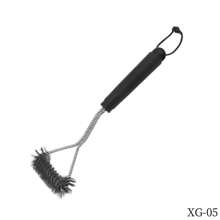 1pc BBQ Grill Cleaning Brush, Heat Resistant Steel Wire Brush, BBQ Grate Degreasing Tool With Detachable Replacement Brush Head, Barbecue Cleaning Tool, Splash-Proof Oven Cleaning Brush
