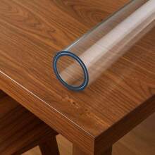 PVC 1.0mm Thick Transparent Soft Glass Tablecloth And Table Mat, High-Quality Non Washable, Waterproof, Scratch Resistant, Heat-Resistant, Simple And Generous Tablecloth, Suitable For Home Hotel Dining Table Cloth, Tea Table Cloth, Home Tablecloth 1pc