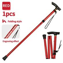 Customized Multi-Functional Outdoor Hiking Stick/Trekking Pole, Foldable & Telescopic For Traveling, Elderly, Sturdy 5-Section Ultra-Short Hiking Stick/Cane, T-Grip Handle, Corporate Logo Customized Gift, Graduation/Christmas/Back To School Gift