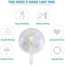 1st Choice Plastic Suction Cup Hooks, 4 Pack Ultra Heavy Duty Power Lock Vacuum Traceless Smooth Waterproof Oil-Proof Wall Shower Kitchen Window Bathroom Holder