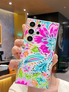 防震透明软壳手机壳，时尚多彩花卉图案，适用于 17/17 Air/17 Pro/17 Pro Max、荣耀、红米、三星Galaxy A04e/12/A13/A14/A34/A50/A52/A53/A54/S21/S22/S23/S24/S25/S25 Ultra、6A/7A/8A、12T/13T，国际版，非国内版。春季复活节礼物。 - 無色 - 查看 3