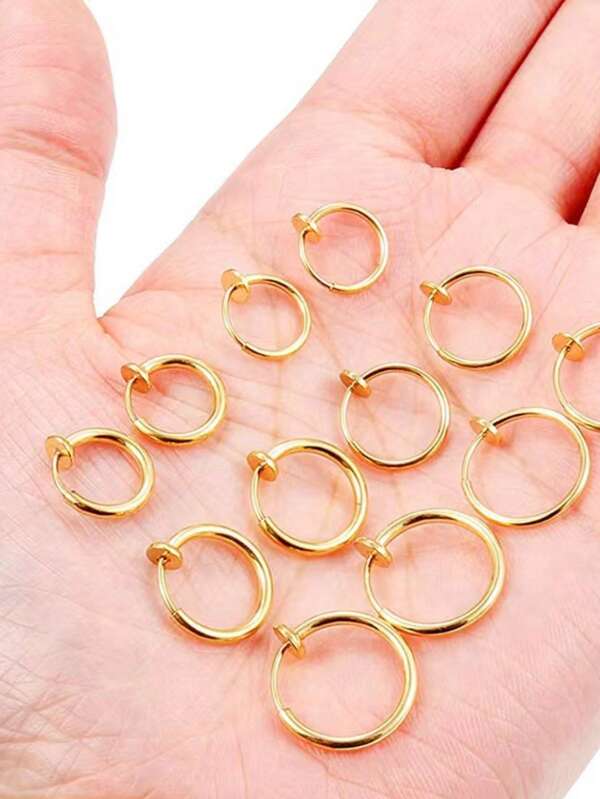 Punk Style Invisible Clip Earrings, Clip-On Earrings Without Piercing, Spiral Cuff Clip Faux Earrings For Men & Women