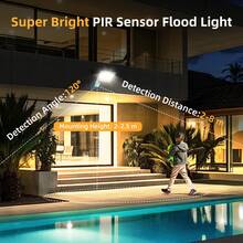 Aigostar 30W Foco LED Exterior con Sensor Movimiento PIR Blanco,2 piezas,2750LM Super Brillo Proyector LED Interior, IP65 Impermeable,Blanco Natural 4000K,Luz de  para Jardín,Patio,Garaje - 30w-4000k - Ver 2