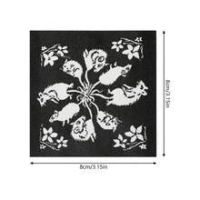 5Pcs Gothic Rat King Embroidered Patch 3.15" - Iron-On/Sew-On, Perfect For Jackets & Backpacks, Unique Punk Skull Design, Ideal Gift For Rat Enthusiasts - 黑與白 - 查看 2