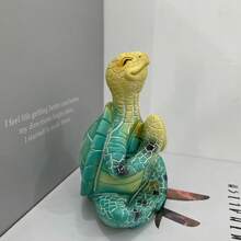 1 件海龟瑜伽雕像装饰夏季冥想海龟装饰春季花园海龟工艺品海龟瑜伽雕像适用于家庭办公室装饰生日礼物送给妈妈、奶奶、女士