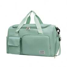 Multifunctional Travel Bag For Women, Waterproof Oxford Bag With Shoe Compartment, Two-Way Zipper For Gym/Outdoor Travel - Black - View 7