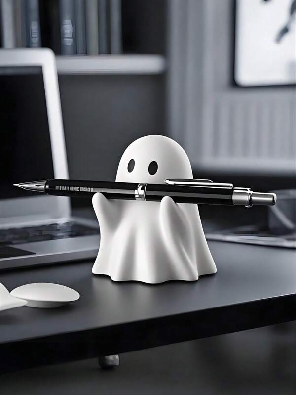 Cute Halloween Ghost Pen Holder, Adorable Pencil Stand For Home Office Desktop Decoration, Funny Desk Organizer Accessory, Adorable Pencil Stand For Home Or Workspace