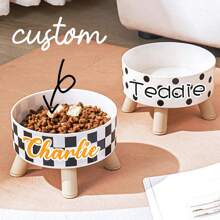 Anpassbarer erhöhter Futternapf mit Anti-Erstickungsschüsseln - verstellbarer Wasser Napf für Katzen & kleine Hunde, ergonomische Mahlzeitlösung für Gesundheit & Komfort