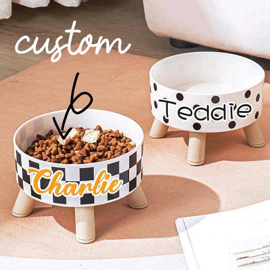 Anpassbarer erhöhter Futternapf mit Anti-Erstickungsschüsseln - verstellbarer Wasser Napf für Katzen & kleine Hunde, ergonomische Mahlzeitlösung für Gesundheit & Komfort