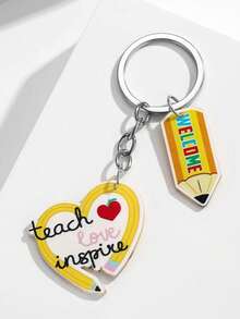 1 件返校元素钥匙扣，教师节礼物，适合送给老师、学生、同学，是完美的返校礼物 - 鑰匙扣 - 查看 11