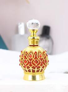 1pc 15ml Essential Oil Perfume Bottle, Reusable High-End Aromatherapy Bottle, Crystal Bottle, Small Capacity Fillable Aromatherapy Bottle, Holiday Travel Essential Oil Dispenser Bottle, Travel Size Aromatherapy Container, With Glass Dropper, Retro Dubai Style Bottle, Women's Gift, Valentine's Day Gift, Travel, Valentine's Day (No Perfume, Only Empty Bottle)