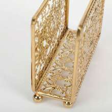 1 pièce Porte-serviette carré en métal électrolysé de 9,5 * 5 cm, porte-serviette, porte-serviette créatif, tissu vertical pour restaurant occidental