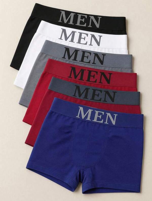 Kit Ate 6 Cuecas Boxer Masculino Confortável Premium - Cores Lisas Variadas Dia dos Pais
