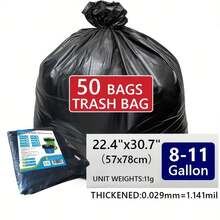 50/100pcs Heavy Duty Trash Bags | Extra Large, Leak-Resistant & Tear-Proof | For Commercial Use In Shopping Malls, Supermarkets, Hospitals & Outdoor Cleanup - For Businesses & Cleaning Services - Ideal For Waste Management & Sanitation - Multicolor - View 6
