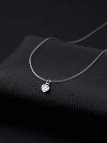 Round Cubic Zirconia Pendant Necklace Jewelry Gifts